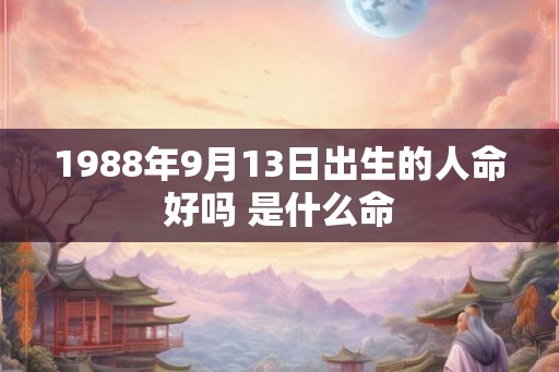 1988年9月13日出生的人命好吗 是什么命 1988年9月13日出生的人命好吗 是什么命