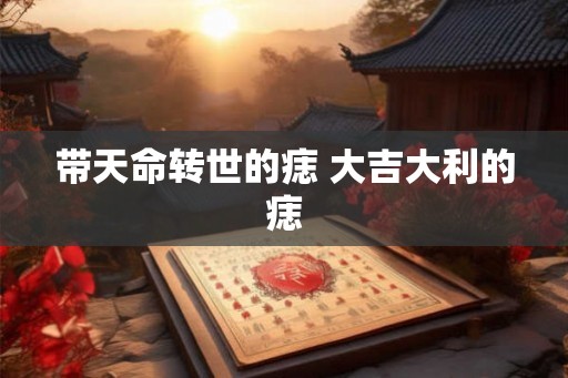 带天命转世的痣 大吉大利的痣