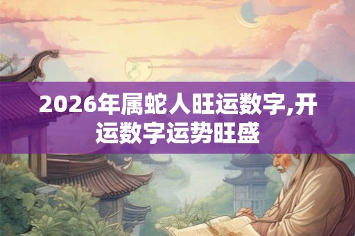 2026年属蛇人旺运数字,开运数字运势旺盛