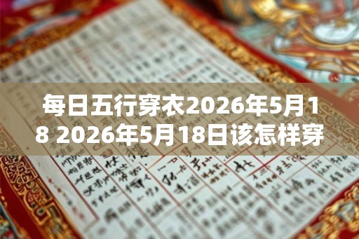 每日五行穿衣2026年5月18 2026年5月18日该怎样穿衣符合五行
