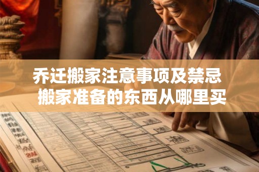乔迁搬家注意事项及禁忌  搬家准备的东西从哪里买的