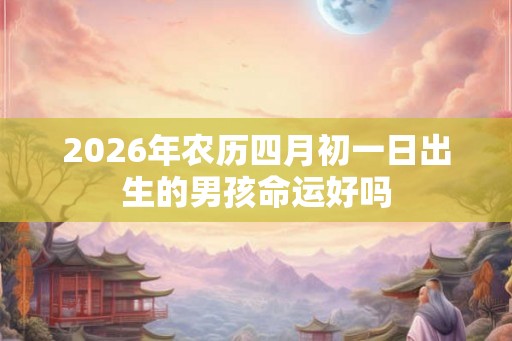 2026年农历四月初一日出生的男孩命运好吗