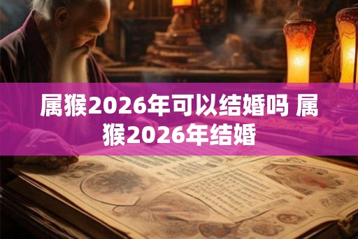 属猴2026年可以结婚吗 属猴2026年结婚