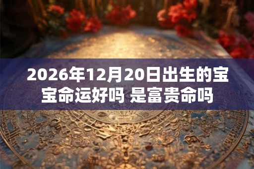 2026年12月20日出生的宝宝命运好吗 是富贵命吗