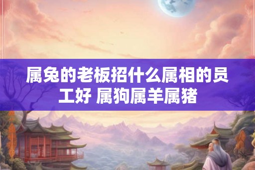 属兔的老板招什么属相的员工好 属狗属羊属猪 属兔的老板招什么属相的员工好 属狗属羊属猪
