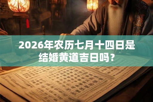 2026年农历七月十四日是结婚黄道吉日吗？