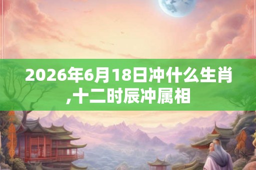 2026年6月18日冲什么生肖,十二时辰冲属相