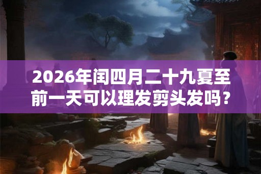 2026年闰四月二十九夏至前一天可以理发剪头发吗？