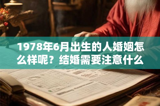 1978年6月出生的人婚姻怎么样呢？结婚需要注意什么事项