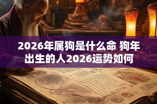 2026年属狗是什么命 狗年出生的人2026运势如何
