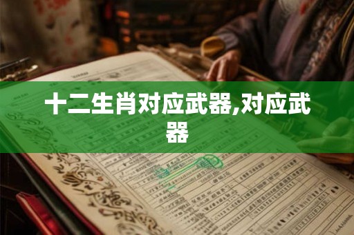 十二生肖对应武器,对应武器