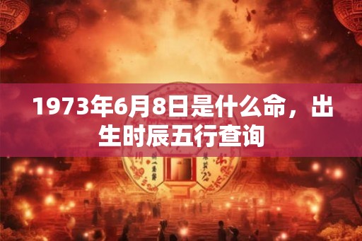 1973年6月8日是什么命，出生时辰五行查询