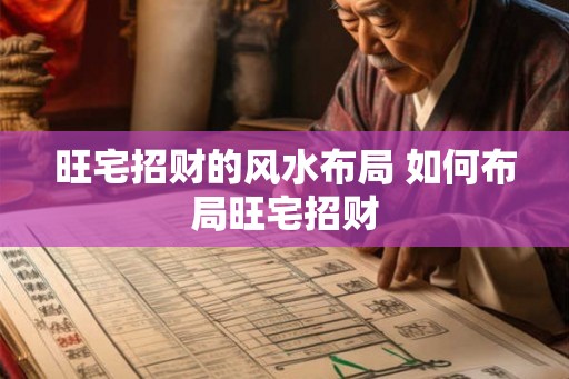 旺宅招财的风水布局 如何布局旺宅招财
