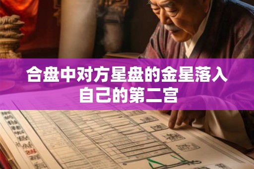 合盘中对方星盘的金星落入自己的第二宫