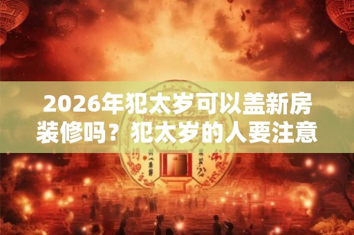 2026年犯太岁可以盖新房装修吗？犯太岁的人要注意什么？
