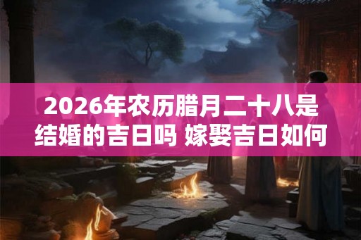 2026年农历腊月二十八是结婚的吉日吗 嫁娶吉日如何选择