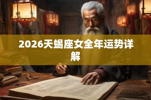 2026天蝎座女全年运势详解