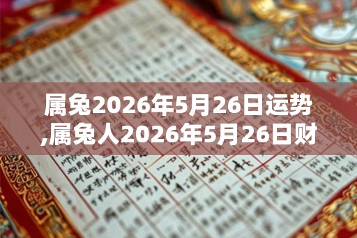 属兔2026年5月26日运势,属兔人2026年5月26日财运,生肖兔2026年5月26日运势