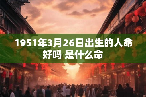 1951年3月26日出生的人命好吗 是什么命