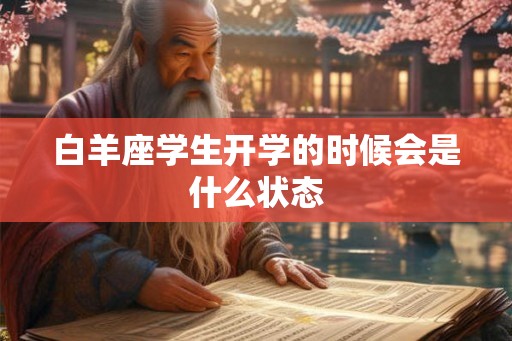 白羊座学生开学的时候会是什么状态