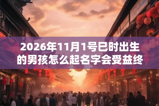 2026年11月1号巳时出生的男孩怎么起名字会受益终生