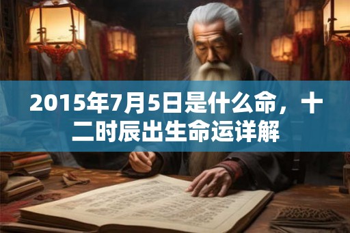 2015年7月5日是什么命，十二时辰出生命运详解