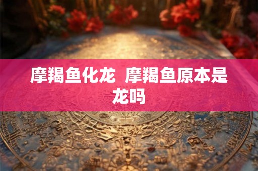 摩羯鱼化龙  摩羯鱼原本是龙吗