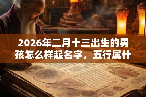 2026年二月十三出生的男孩怎么样起名字，五行属什么