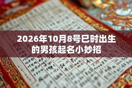2026年10月8号巳时出生的男孩起名小妙招