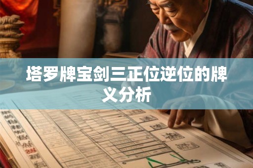 塔罗牌宝剑三正位逆位的牌义分析