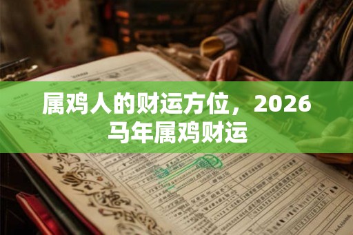 属鸡人的财运方位，2026马年属鸡财运