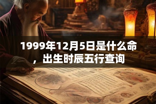 1999年12月5日是什么命，出生时辰五行查询