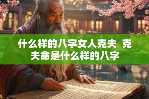 什么样的八字女人克夫  克夫命是什么样的八字