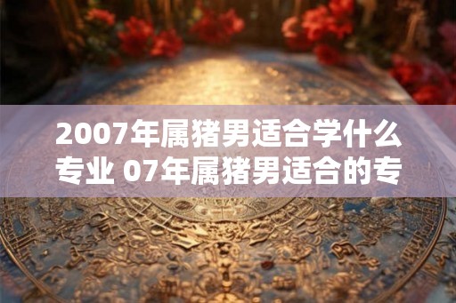 2007年属猪男适合学什么专业 07年属猪男适合的专业