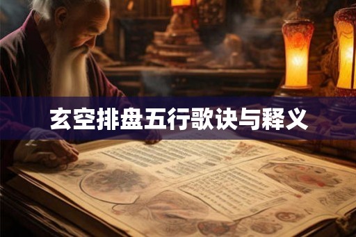 玄空排盘五行歌诀与释义