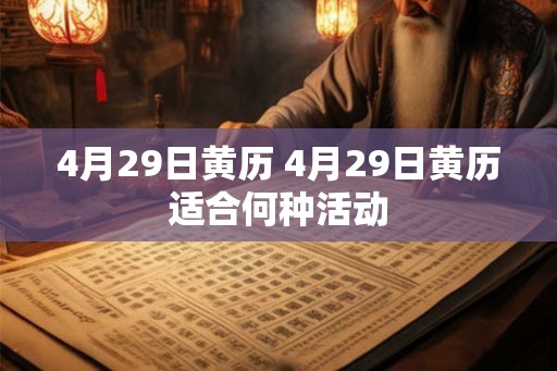 4月29日黄历 4月29日黄历适合何种活动