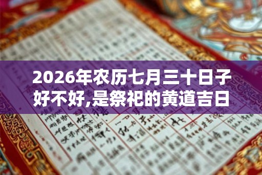 2026年农历七月三十日子好不好,是祭祀的黄道吉日吗？