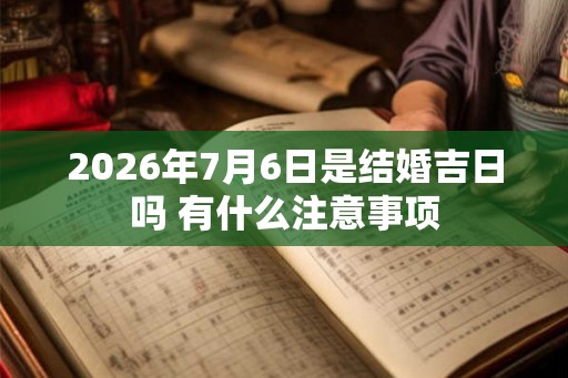 2026年7月6日是结婚吉日吗 有什么注意事项
