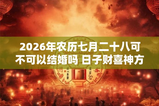 2026年农历七月二十八可不可以结婚吗 日子财喜神方位 2026年农历七月二十八可不可以结婚吗 日子财喜神方位