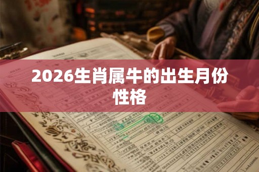 2026生肖属牛的出生月份性格