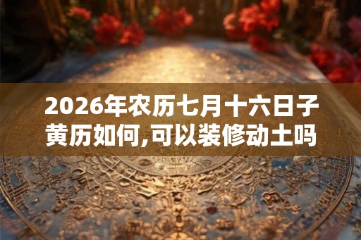 2026年农历七月十六日子黄历如何,可以装修动土吗？
