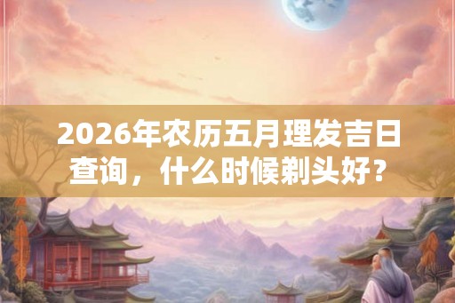 2026年农历五月理发吉日查询，什么时候剃头好？