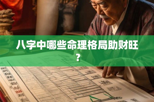 八字中哪些命理格局助财旺？