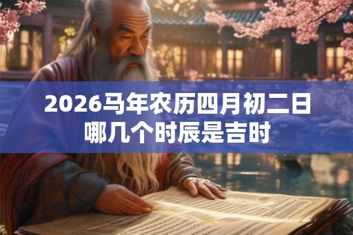 2026马年农历四月初二日哪几个时辰是吉时