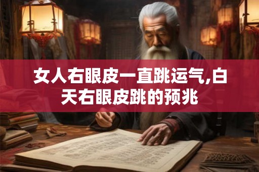 女人右眼皮一直跳运气,白天右眼皮跳的预兆