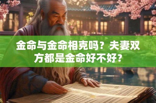 金命与金命相克吗？夫妻双方都是金命好不好？