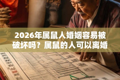 2026年属鼠人婚姻容易被破坏吗?属鼠的人可以离婚吗? 2026年属鼠人婚姻容易被破坏吗?属鼠的人可以离婚吗?