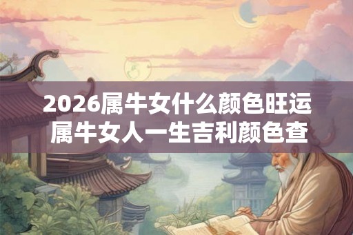 2026属牛女什么颜色旺运 属牛女人一生吉利颜色查询