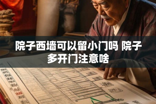 院子西墙可以留小门吗 院子多开门注意啥