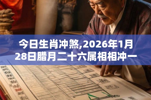 今日生肖冲煞,2026年1月28日腊月二十六属相相冲一览